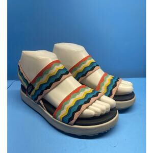 Keen Womens Colorful Elle Backstrap Chevron Mulitcolor Sandals Size 6.5